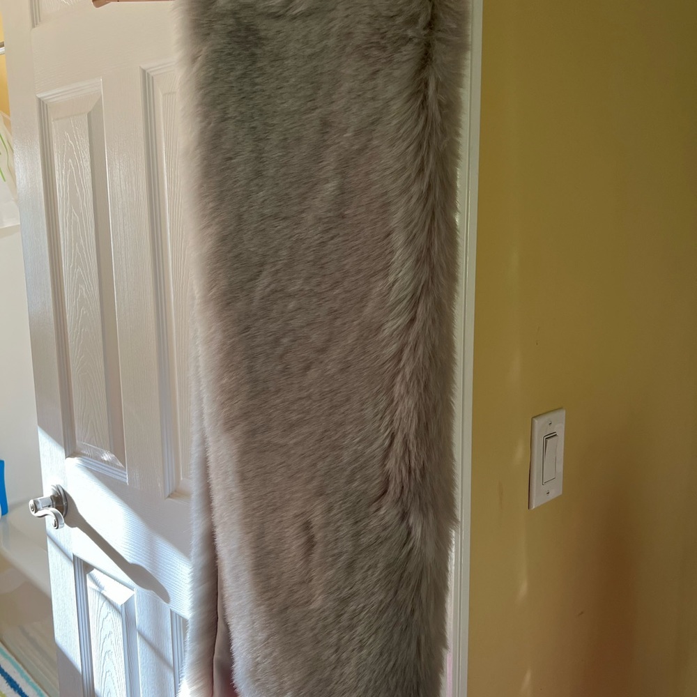 Faux fur shawl